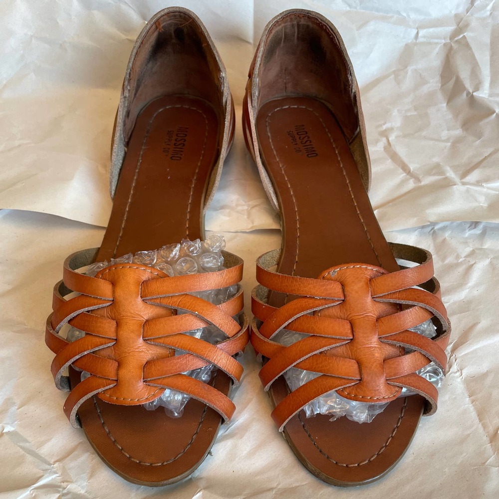 Mossimo Supply Company Gena Huarache Cognac Sandals US Size 7 W